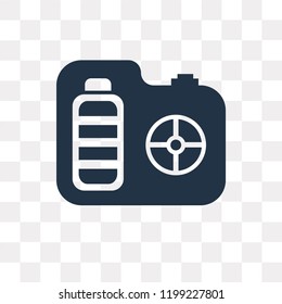 Full battery vector icon isolated on transparent background, Full battery transparency concept can be used web and mobile