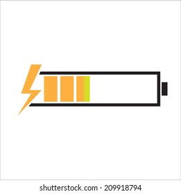 Full Battery. Vector Illustration