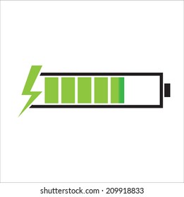 Full Battery. Vector Illustration 