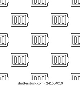 full battery, vector seamless pattern, Editable can be used for web page backgrounds, pattern fills  