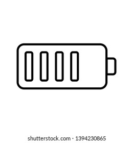 Full battey Line black icon