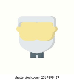 full beard flat icon, isolated icon in light background, perfect for website, blog, logo, graphic design, social media, UI, mobile app