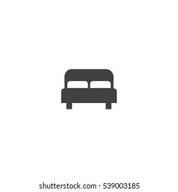 Full bed Icon Flat Style Isolated Vector Illustration.