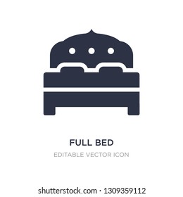 full bed icon on white background. Simple element illustration from Buildings concept. full bed icon symbol design.