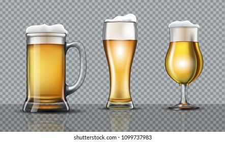 Full beer glasses mockup