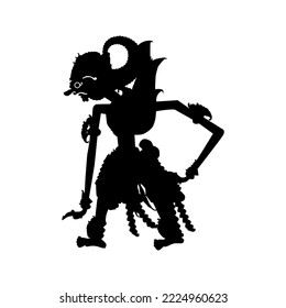 full black puppet art icon