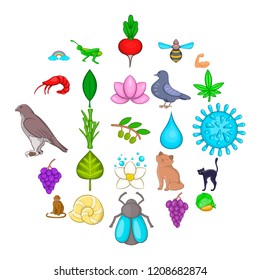 Full blooded icons set. Cartoon set of 25 full blooded vector icons for web isolated on white background