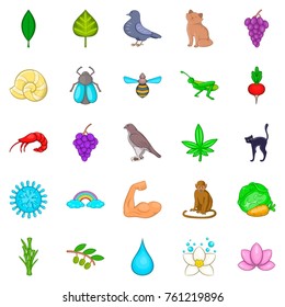 Full blooded icons set. Cartoon set of 25 full blooded vector icons for web isolated on white background