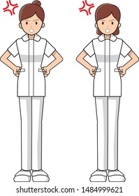 Full Body Diagram Of An Angry Nurse