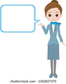 full body of flight attendant to guide