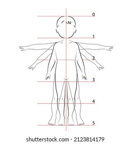 Full Body Form Template for Fashion Technical Drawing