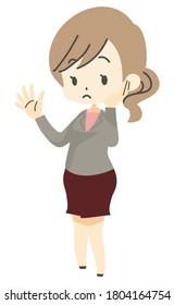 Full body illustration of a businesswoman
