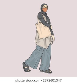 full body illustration vector shows different clothing styles, different fashion styles and different photo poses. Different professions and characters too