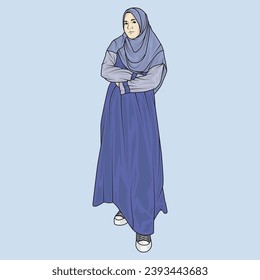 full body illustration vector shows different clothing styles, different fashion styles and different photo poses. Different professions and characters too