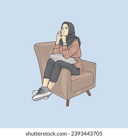 full body illustration vector shows different clothing styles, different fashion styles and different photo poses. Different professions and characters too