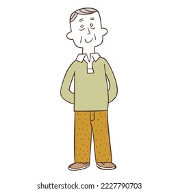 Full body of a mature man standing