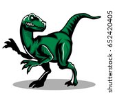 full body raptor clip art mascot