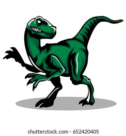 full body raptor clip art mascot