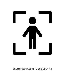 Full body scan flat style vector icon