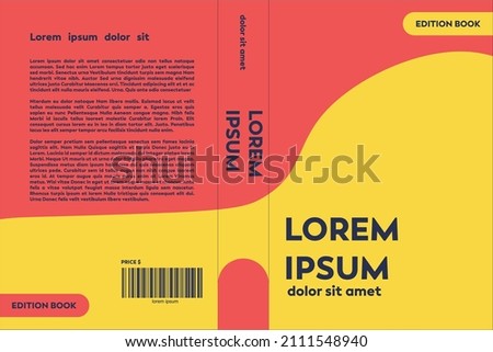 Full book cover design template, Vector, illustration. novel cover.
