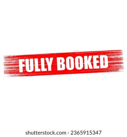 full booking stamp stickers vector illustration