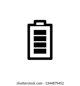 Full Battery vector border icon. This icon use for admin panels, website, interfaces, mobile apps