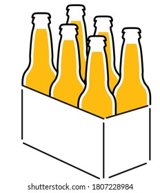 paquete completo de cerveza de botella