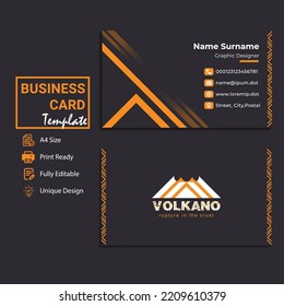 Full brand identity set three. business card or visiting card template . Modern professional business card design
