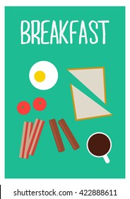 Full Breakfast (Vector Illustration flat design)