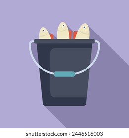 Bucket Of Fish Clipart Vector, A Bucket Of Small Fish, Wooden