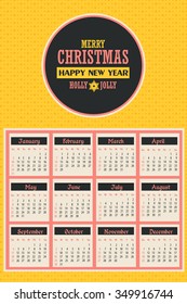 Full Calendar Year 2016 - Week Starts Sunday 
