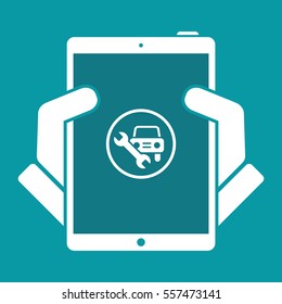 Full car assistance services - Vector web icon