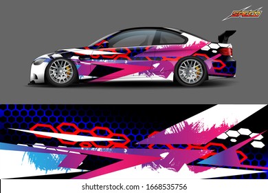  full car wrap design. abstract, bold and aggressive graphic
