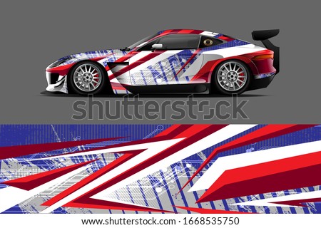  full car wrap design. abstract, bold and aggressive graphic