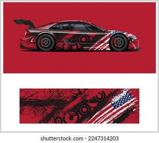 full car wrap design vector for your Any Vehicle