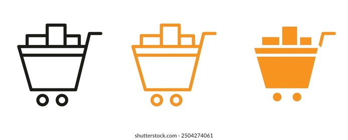 Full cart icon web design in vector