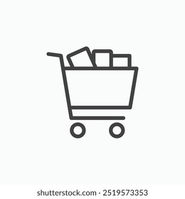 Ícone simples de carteiras completas em estilo de linha.