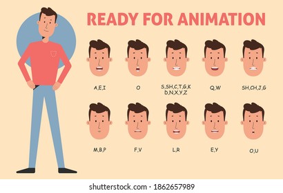 Full Character Body,  Lip Sync, Mouth Shapes, Layered For Animation