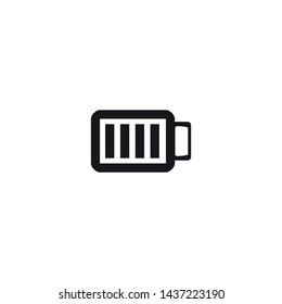 Full charge icon. Battery button