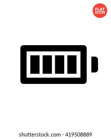 Full charge Icon Flat Style Isolated Vector Illustration