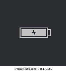 Full charged battery icon on dark background