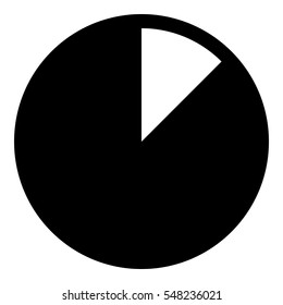 Full chart illustration - Flat design, glyph style icon - Filled black
