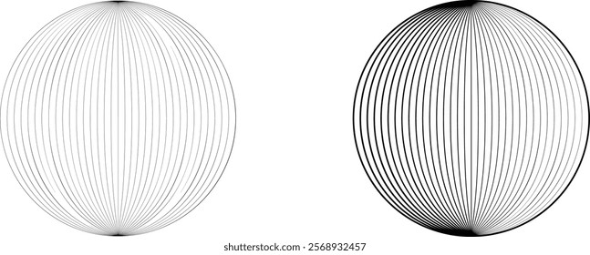 full Circle lines Border . full moon . Circle in art line style for your Design . Moon logo . Moon phase . Circles with line edges. From order to chaos . Vector illustration