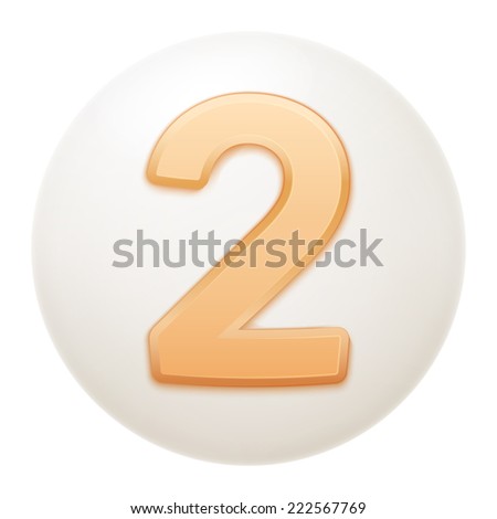 Full collection of icons balls with number. Vector Illustration Isolated on white background.
