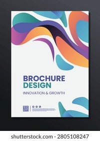 Full color abstract background for a flyer design template