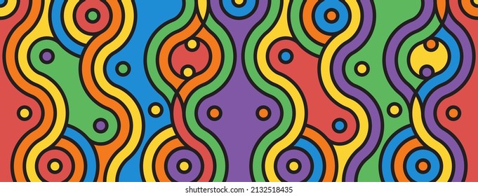 full color abstract background with line rounded