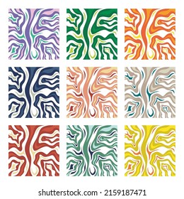 full color abstract background vector collection