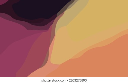 Full color abstract background for wallpaper or banner. Pastel rainbow. Black, purple, orange and yellow color vector banner. Vector soft horizontal backdrop.