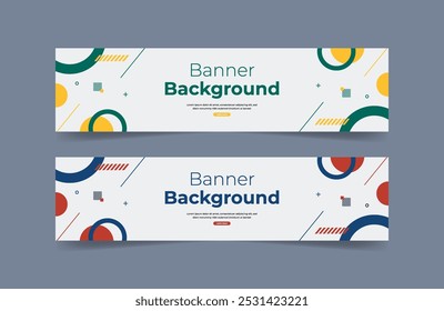 Full color abstract banner background