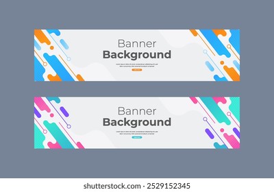 Full color abstract banner template
